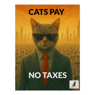 Póster Los gatos no pagan impuestos: la laguna litoral