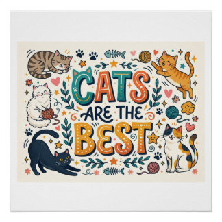 Póster Los Gatos Son los Mejores