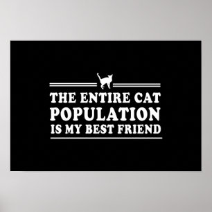 Póster Los gatos son mi mejor amigo
