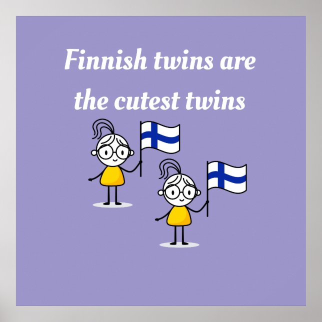 Póster Los gemelos finlandeses son los gemelos más lindos (Frente)