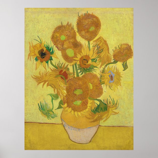 Póster Los girasoles de Van Gogh (Frente)