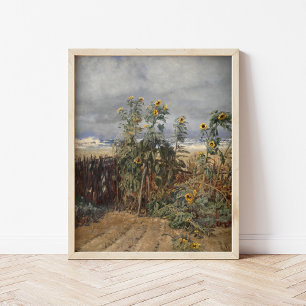 Póster Los girasoles en la playa   Thorvald Niss