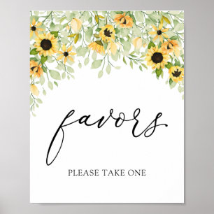 Póster Los girasoles favorecen el Rótulo
