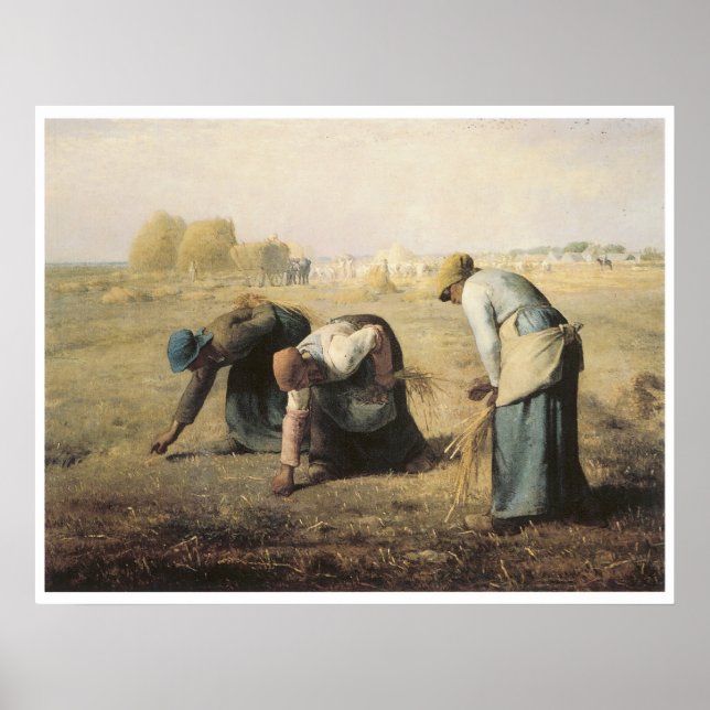 Póster Los Gleaners, Millet Jean-Francois 1857 (Frente)