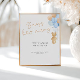 Póster Los globos azules asumen cuántos