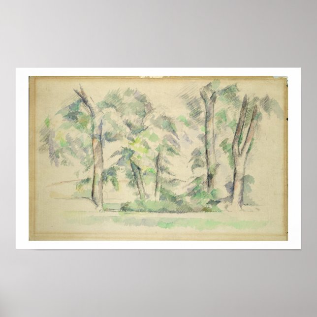 Póster Los grandes árboles de Jas de Bouffan, c.1885-87 ( (Frente)