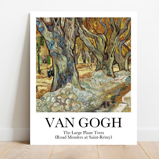 Póster Los grandes Árboles del Avión (Recorrido de Saint- (Own Van Gogh's vibrant scene! "Large Plane Trees" poster)
