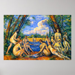 Póster Los grandes bañistas de Paul Cézanne