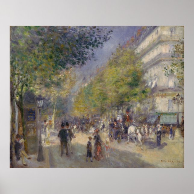 Póster Los Grands Boulevards Auguste Renoir (Frente)