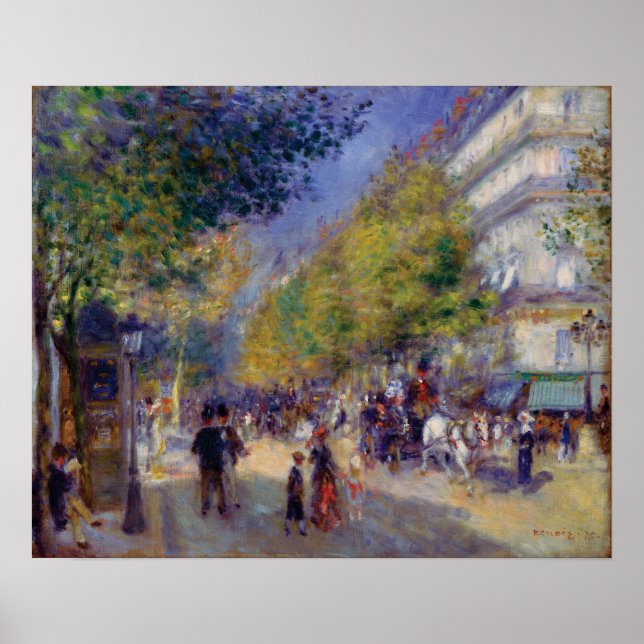 Póster Los Grands Boulevards por Renoir (Frente)