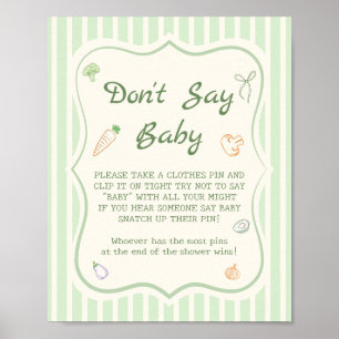 Póster Los granjeros comercializan Baby Shower no dicen j