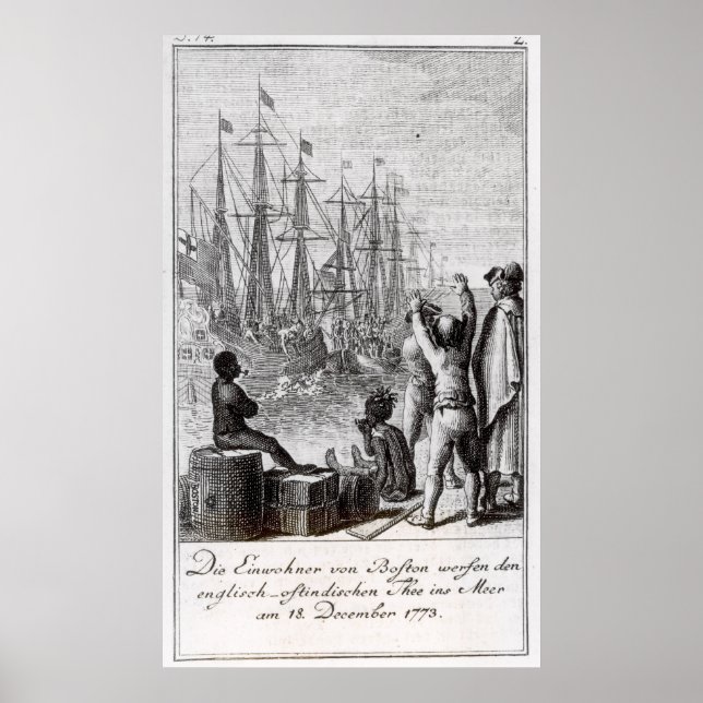 Póster Los habitantes de Boston lanzan (Frente)