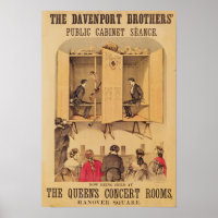 Los hermanos Davenport, poster de Seancia, 1865