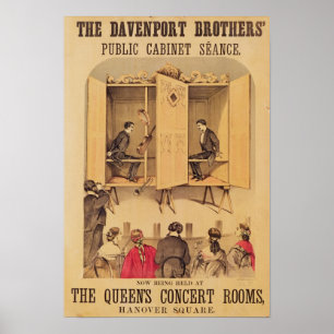 Póster Los hermanos de Davenport, poster para el Seance,