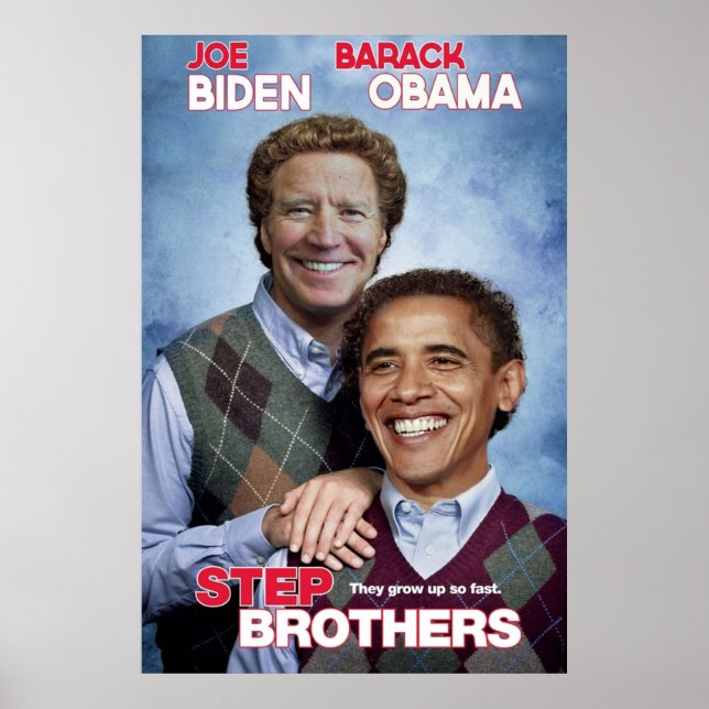 Póster Los hermanos Joe Biden Barack Obama no sólo amigos (Frente)