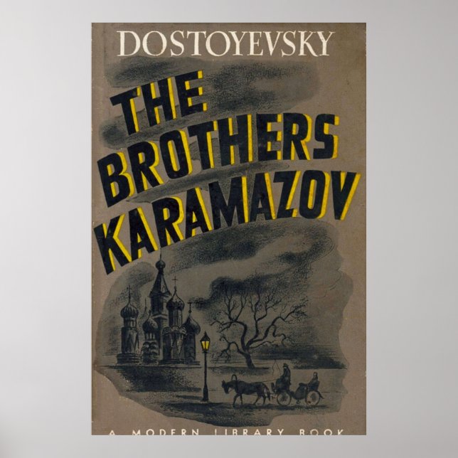 Póster Los hermanos Karamazov Dostoevsky vintage book c (Frente)