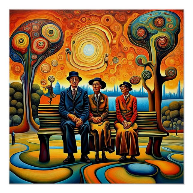 Póster Los hermanos sentados 3 (Anverso)