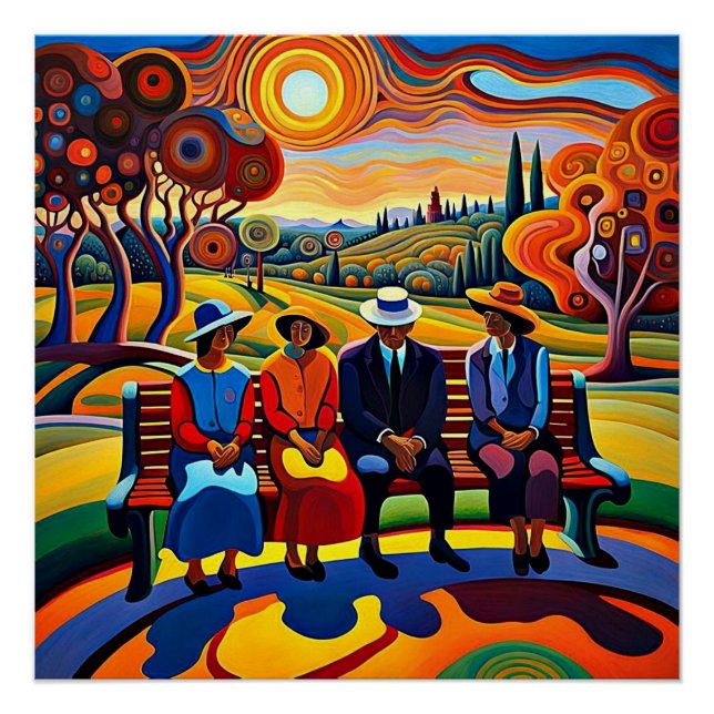 Póster Los hermanos sentados 9 (Anverso)