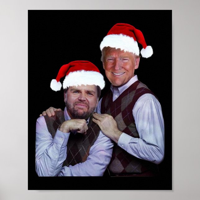 Póster Los hermanos Trump Vance 2024 Santa Funny Trump Va (Frente)