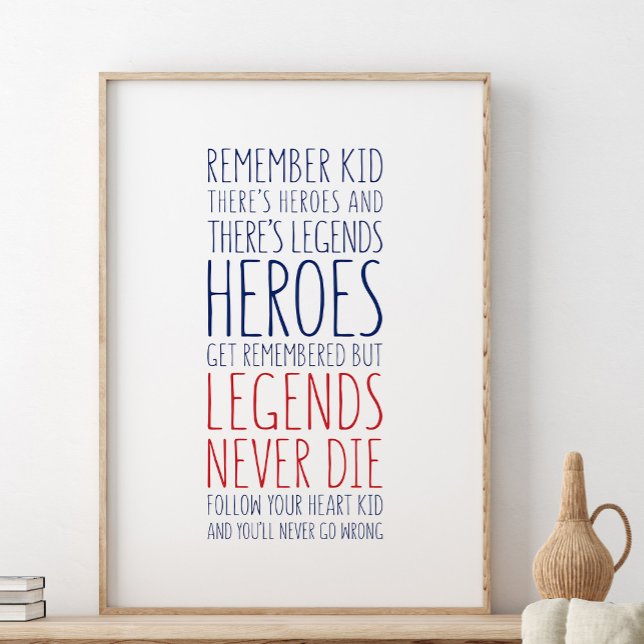 Póster Los héroes son recordados pero las leyendas nunca  (Subido por el creador)