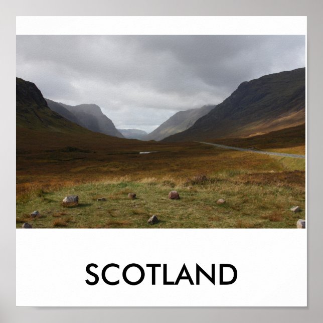 Póster Los HIghlands, ESCOCIA (Frente)