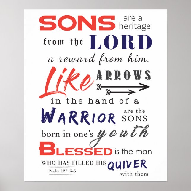 Póster Los hijos son patrimonio del señor (Frente)