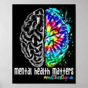 Póster Los hombres apoyan la salud mental y terminan con 