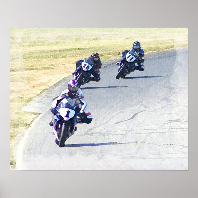 Póster Los hombres en azul (Frente)