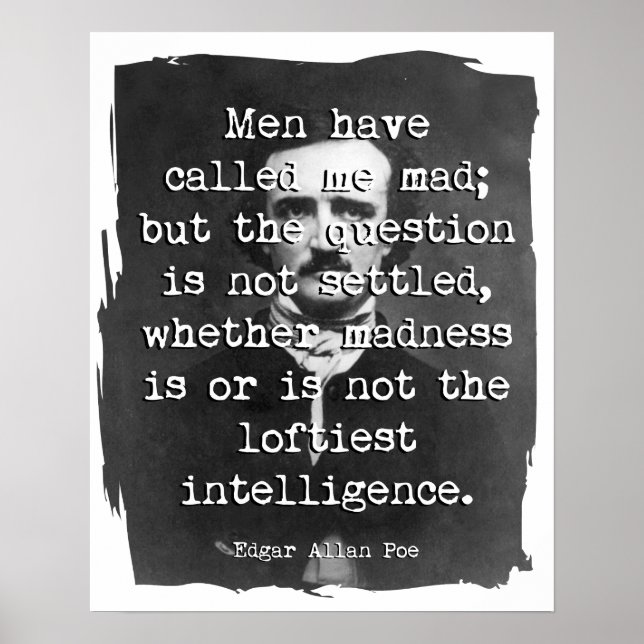 Póster Los Hombres Me Han Llamado Mad Poe Cita (Frente)