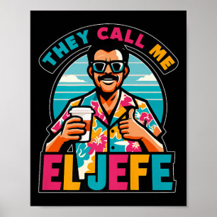 Póster Los Hombres Me Llaman El Jefe El Jefe Del Fondo Es