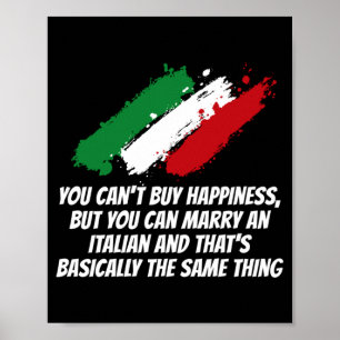 Póster Los hombres no pueden comprar la felicidad pero pu