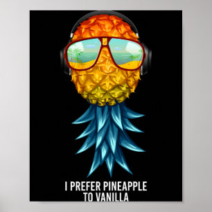 Póster Los hombres prefieren la piña a la vainilla al rev