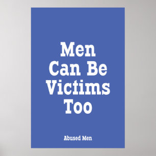 Póster Los hombres pueden ser víctimas también