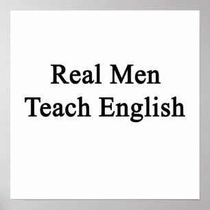 Póster Los hombres reales enseñan inglés