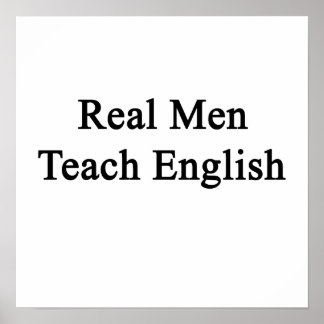 Póster Los hombres reales enseñan inglés