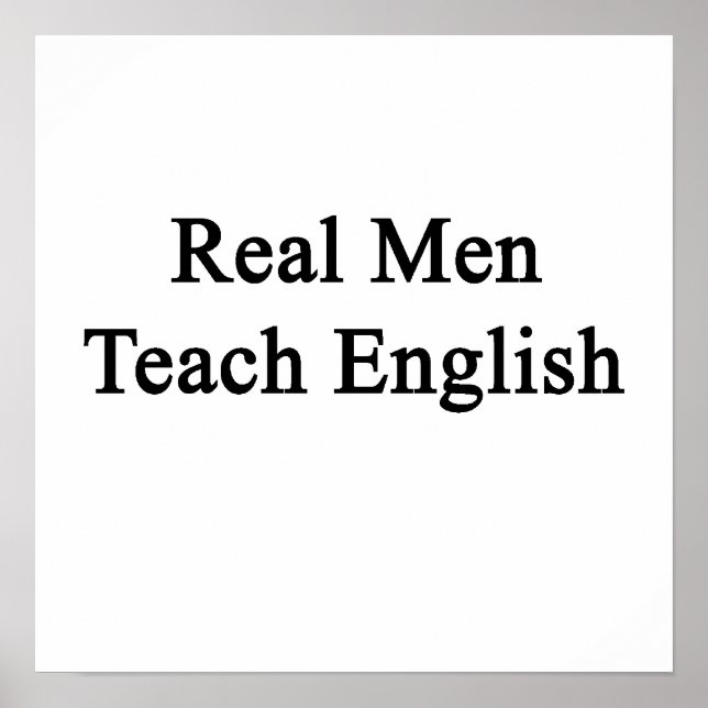 Póster Los hombres reales enseñan inglés (Frente)