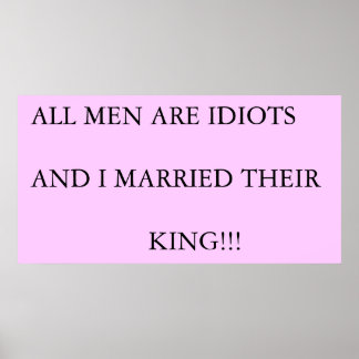 PÓSTER LOS HOMBRES SON IDIOTAS
