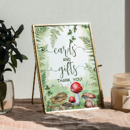 Póster Los hongos del bosque de Woodland fermentan tarjet