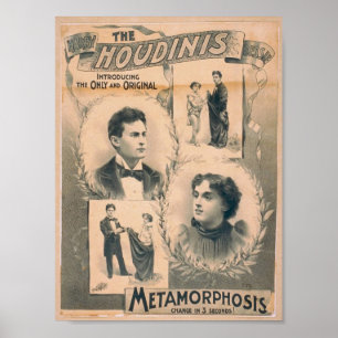 Póster Los Houdinis, "la metamorfosis cambia en 3 segundo