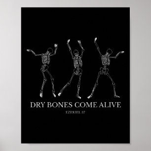 Póster Los huesos secos se vuelven divertidos Skeleton ba