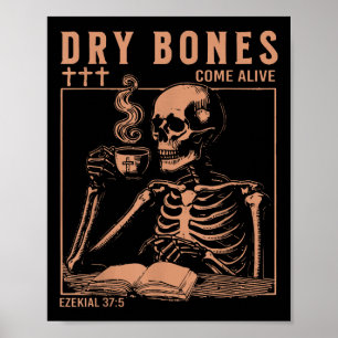 Póster Los huesos secos se vuelven vivos cristianos Skele