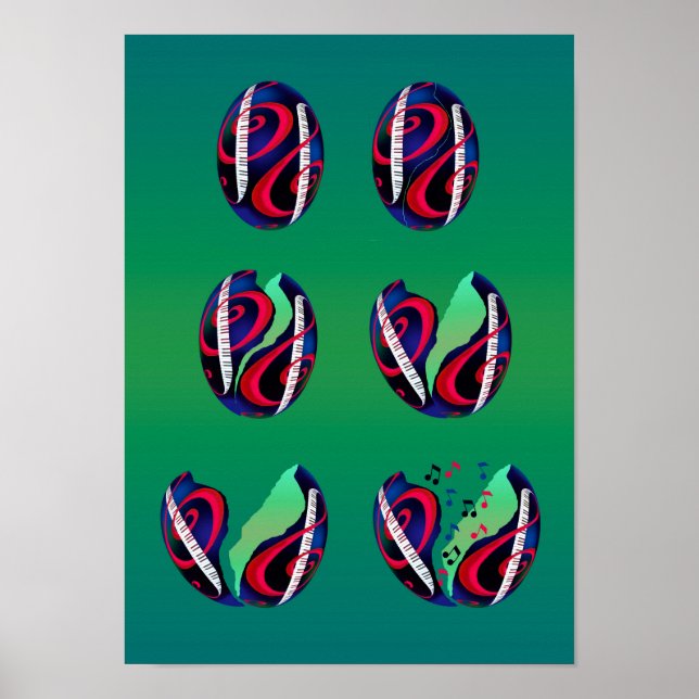 Póster ¡Los huevos limpios son música para incubar! (Frente)