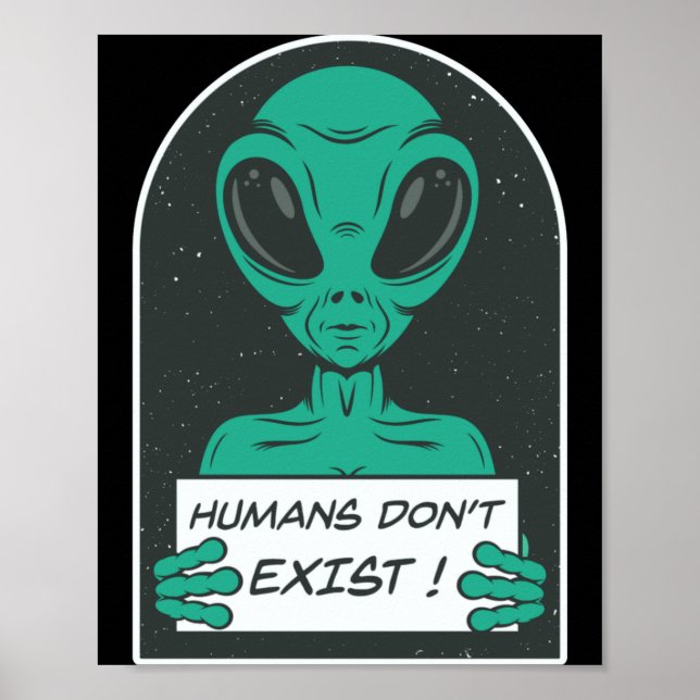 Póster Los humanos alienígenas no existen (Frente)