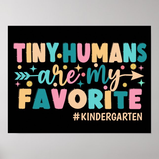 Póster Los humanos diminutos personalizados son mi favori (Frente)