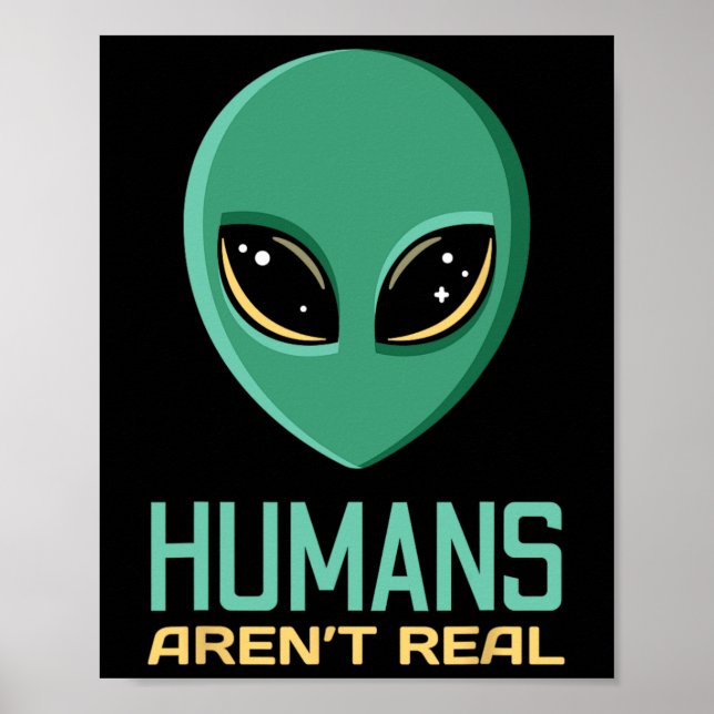 Póster Los humanos graciosos de Alien no son tan gracioso (Frente)