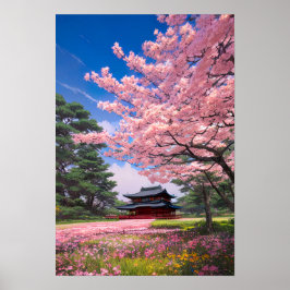 Póster Los Idílicos Campos Rosa