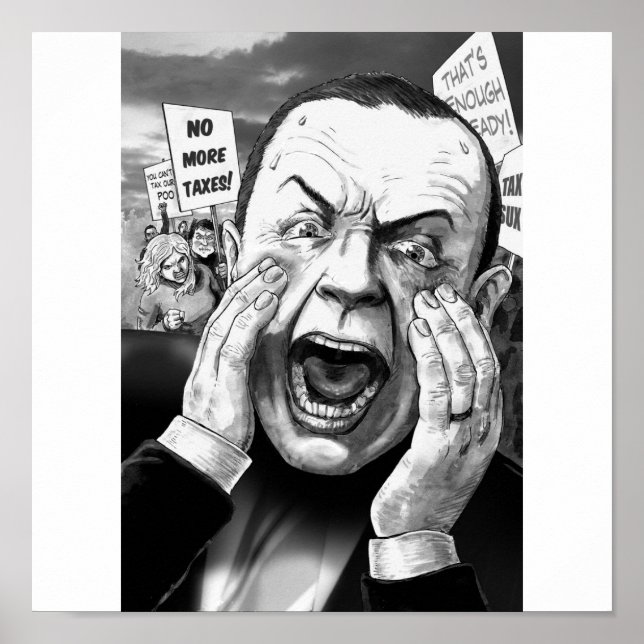 Póster Los impuestos a la muerte (Frente)