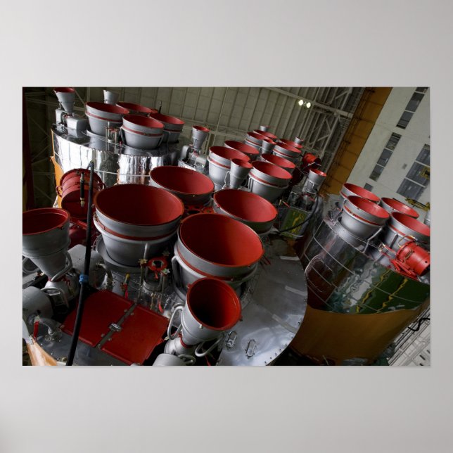 Póster Los impulsores de la nave espacial Soyuz TMA-14 (Frente)