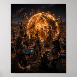 Póster Los ingenieros que reconstruyen una estrella caída