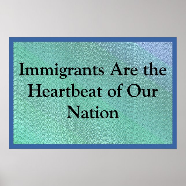 Póster Los inmigrantes son nuestro latido (Frente)